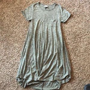 Greyish, green LuLaRoe Carly Dress